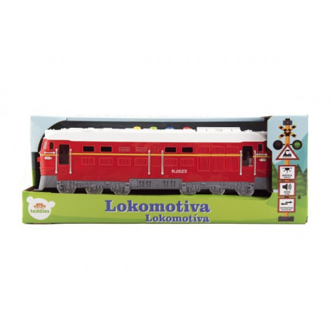 Teddies Lokomotiva červená 34cm se zvukem a světlem ~ 3