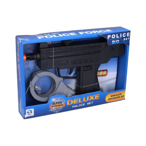 Pistole - Policejní samopal s pouty set 24 cm ~ 3