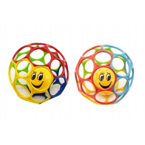 Míček s chrastítkem mačkací měkký plast 12cm ~ 1
