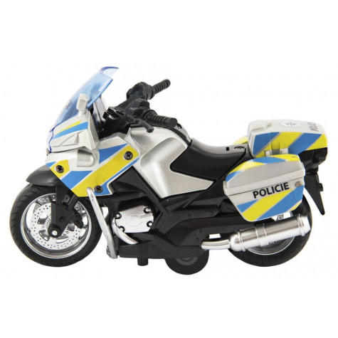 Motorka policejní 12cm na zpětné natažení se světlem a zvukem ~ 1