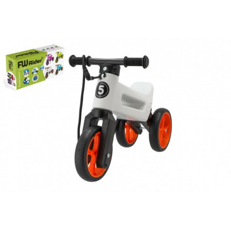 Odrážedlo FUNNY WHEELS Rider SuperSport 2v1 bílé oranžová kola ~ 2
