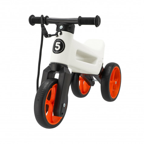 Odrážedlo FUNNY WHEELS Rider SuperSport 2v1 bílé oranžová kola ~ 1