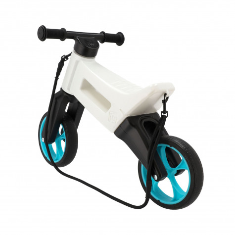Odrážedlo FUNNY WHEELS Rider SuperSport 2v1 bílé tyrkysová kola ~ 4