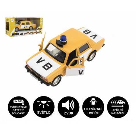 Teddies Policejní auto VB 11,5 cm na zpětné natažení se zvukem ~ 1