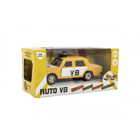 Teddies Policejní auto VB 11,5 cm na zpětné natažení se zvukem ~ 3