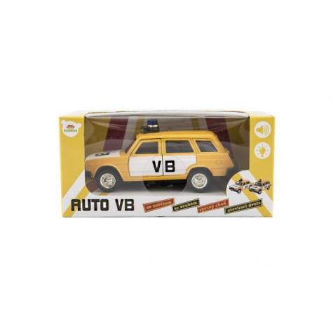 Teddies Policejní auto VB combi 11,5 cm na zpětné natažení se zvukem