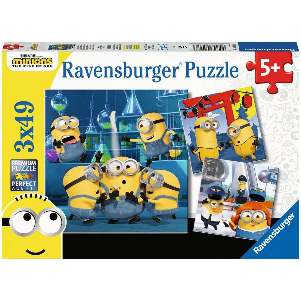 RAVENSBURGER Puzzle Mimoni 2: Padouch přichází 3x49 dílků