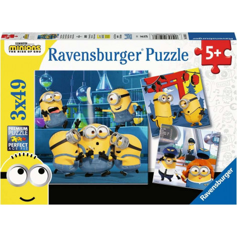 RAVENSBURGER Puzzle Mimoni 2: Padouch přichází 3x49 dílků