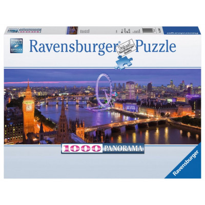 RAVENSBURGER Panoramatické puzzle Noční Londýn 1000 dílků