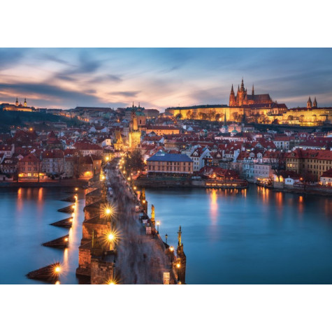 RAVENSBURGER Puzzle Noční Praha, Česká republika 1000 dílků ~ 2