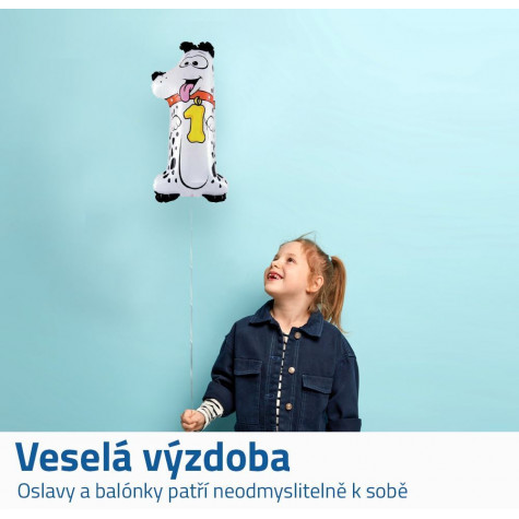 Nafukovací balónky čísla zvířátka - 1 ~ 4