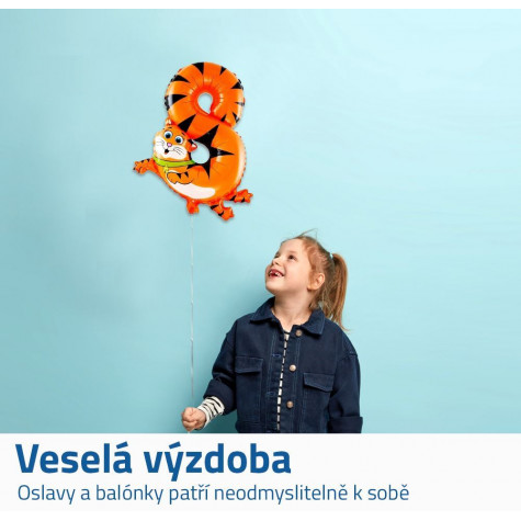 Nafukovací balónky čísla zvířátka - 8 ~ 4