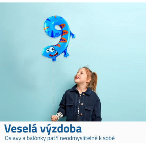 Nafukovací balónky čísla zvířátka - 9 ~ 3
