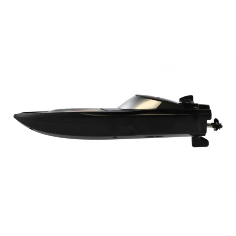 Motorový člun/loď do vody RC 22cm černý na baterie+dob. pack+USB 2,4Ghz