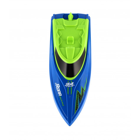 Motorový člun/loď do vody RC 22cm modrý na baterie 2,4Ghz ~ 7