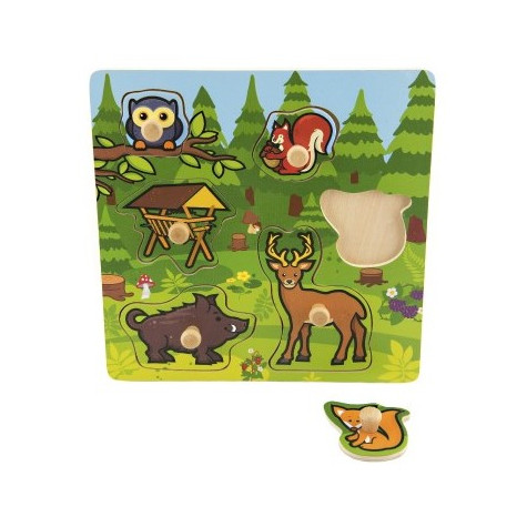 Teddies Vkládačka dřevěná Moje první lesní zvířátka ~ 1