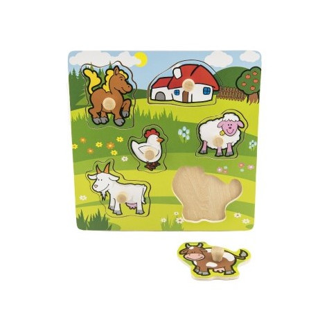 Teddies Vkládačka dřevěná Moje první zvířátka ~ 1