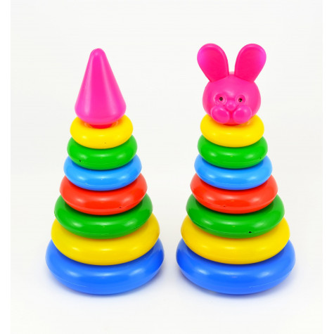 Skládanka pyramida s kroužky velká 28cm ~ 1
