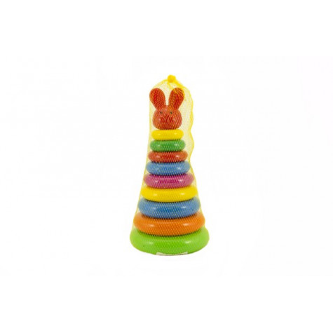 Skládanka pyramida s kroužky velká 28cm ~ 3