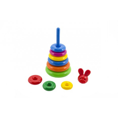 Skládanka pyramida s kroužky velká 28cm ~ 5