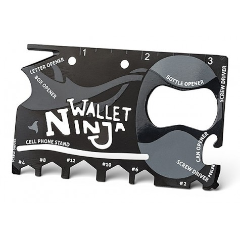 Multifunkční karta Wallet Ninja 18v1 ~ 1