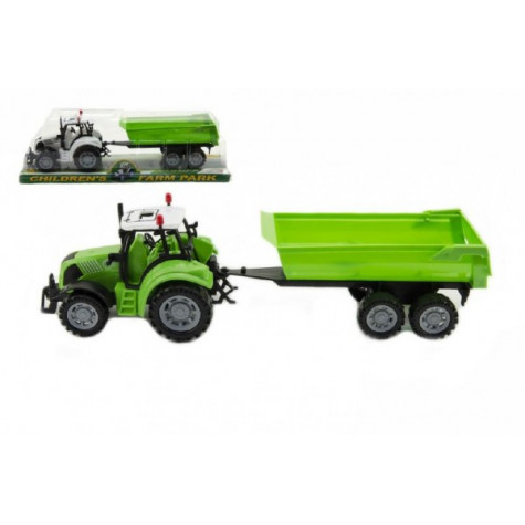 Traktor s vlekem a výklopkou plastový 35cm na setrvačník ~ 2