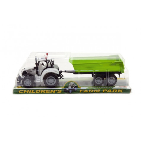 Traktor s vlekem a výklopkou plastový 35cm na setrvačník ~ 3