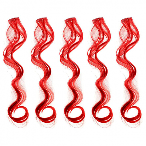 Barevné příčesky do vlasů - červené