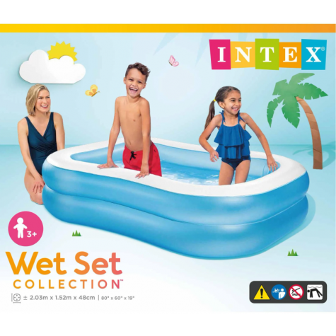 Intex 57180 Nafukovací rodinný bazén 203x152x48cm