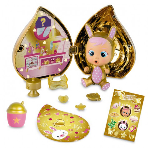 TM Toys Cry Babies Magické slzy Panenka s domečkem a doplňky ve zlaté slzičce