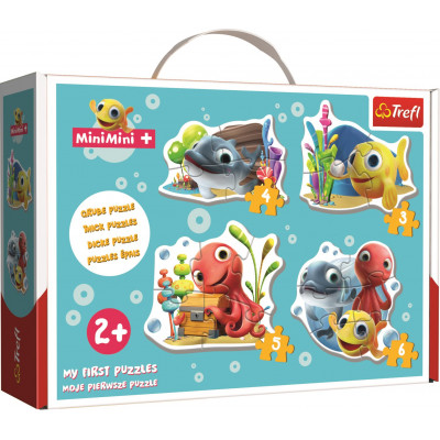 TREFL Baby puzzle Rybka MiniMini 4v1 3, 4, 5, 6 dílků