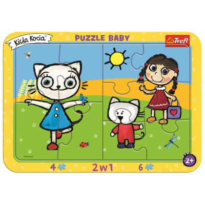 TREFL Baby puzzle Kicia Kocia: Šťastné kotě 2v1 4, 6 dílků