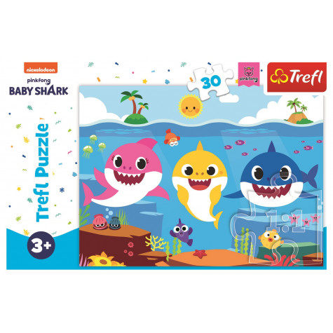 TREFL Puzzle Baby Shark: Podmořský svět žraloků 30 dílků