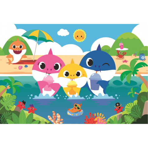 TREFL Puzzle Baby Shark s rodinou na dovolené 60 dílků ~ 2