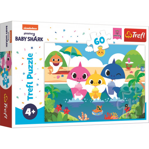 TREFL Puzzle Baby Shark s rodinou na dovolené 60 dílků ~ 1