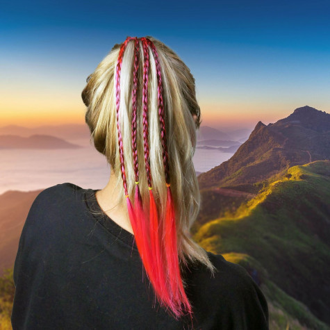 Gumička s copánky - růžová ~ 3