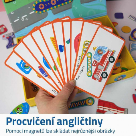 Magnetický hrací box - dopravní prostředky ~ 3