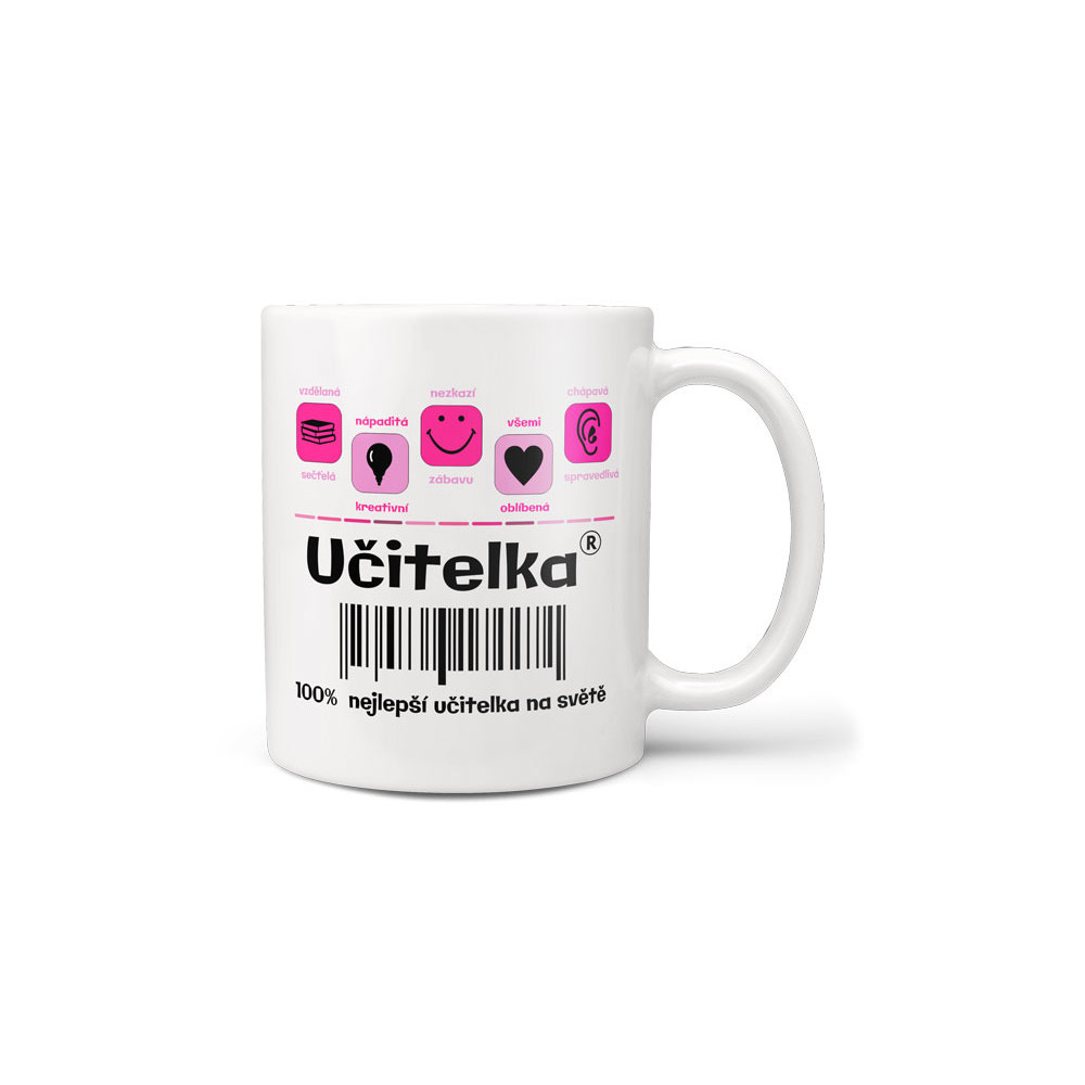 Hrnek 330 ml - Učitelka 100% nejlepší