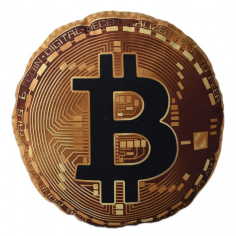 3D polštář 42 cm - Bitcoin