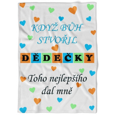 Deka 200 x 140 cm - Když bůh stvořil dědečky