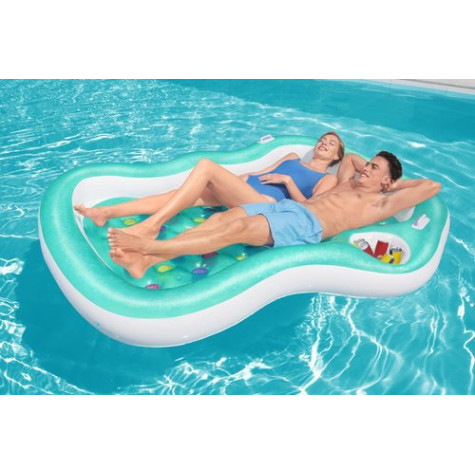 Bestway 43045 Nafukovací lehátko pro dva Double Lounge 224x174x30cm ~ 1