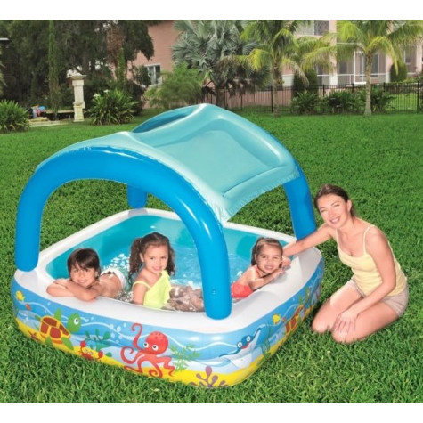 Bestway 52192 Dětský bazén se stříškou 140x140x114 cm ~ 1