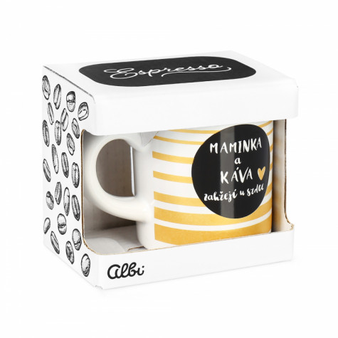 Albi Espresso hrnek - Maminka a káva, zahřejí u srdce ~ 2