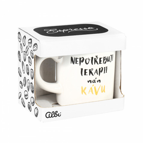 Albi Espresso hrnek - Nepotřebuji terapii, mám kávu