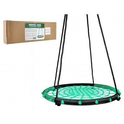 Teddies Houpací kruh zelený 100 cm provazový výplet