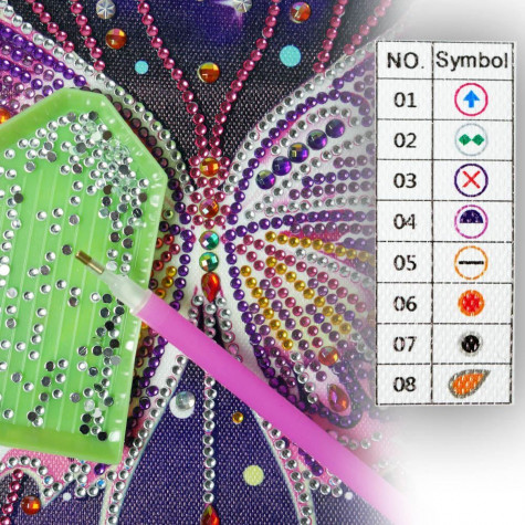 Diamantové malování speciální - motýl ~ 3