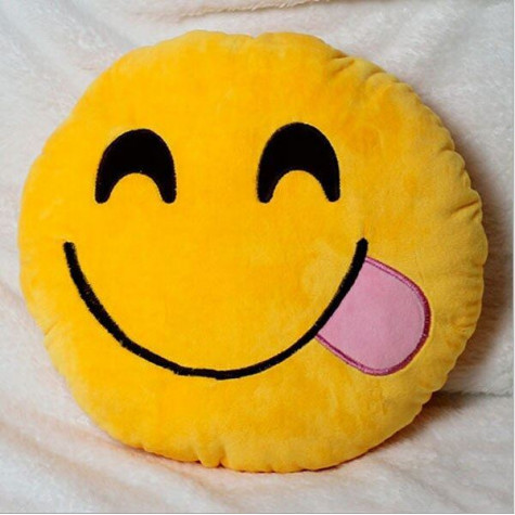 Emoji polštář -  vyplazený jazyk ~ 2