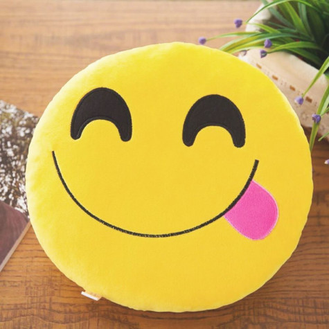 Emoji polštář -  vyplazený jazyk ~ 3