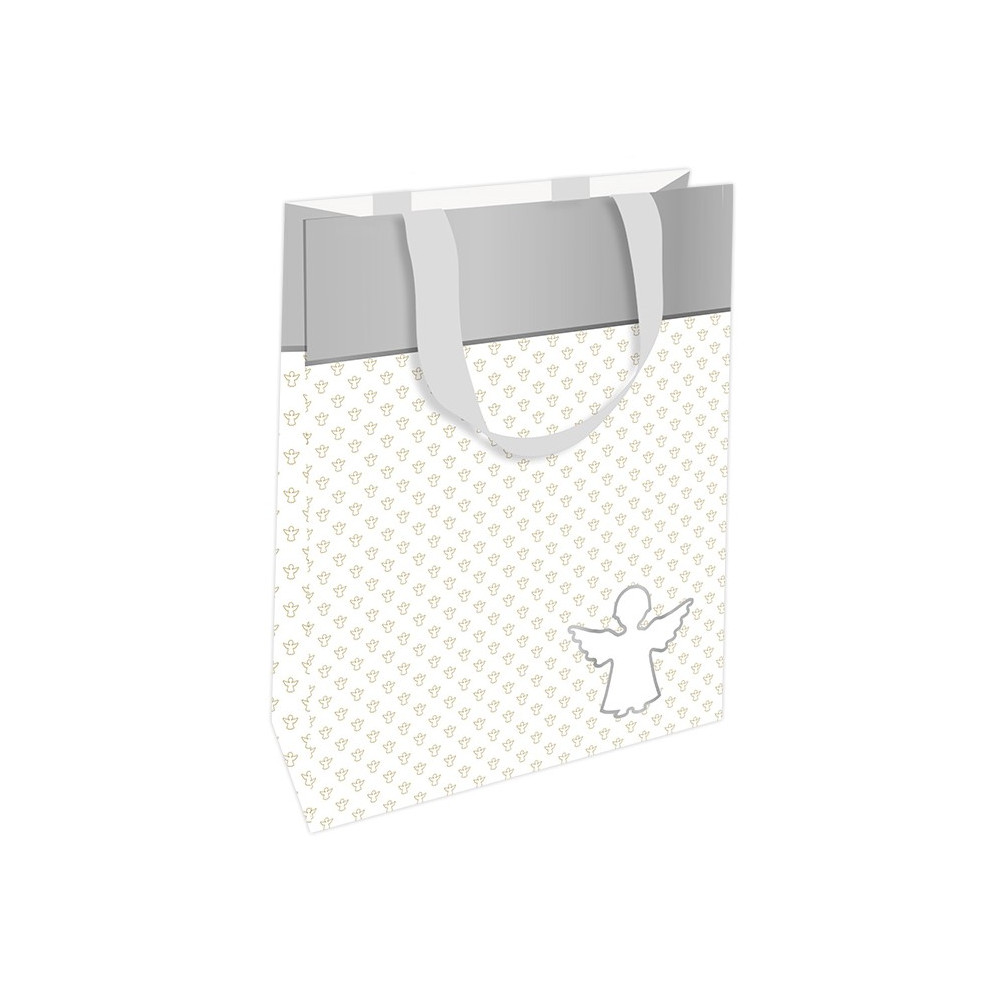 Nekupto Dárková taška - Pro štěstí bílá - malá 11x17,5x8cm