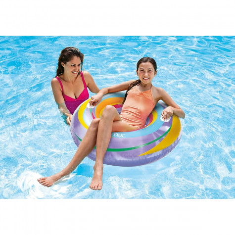 Intex 59256 Kruh nafukovací s úchyty 91cm - fialový ~ 2